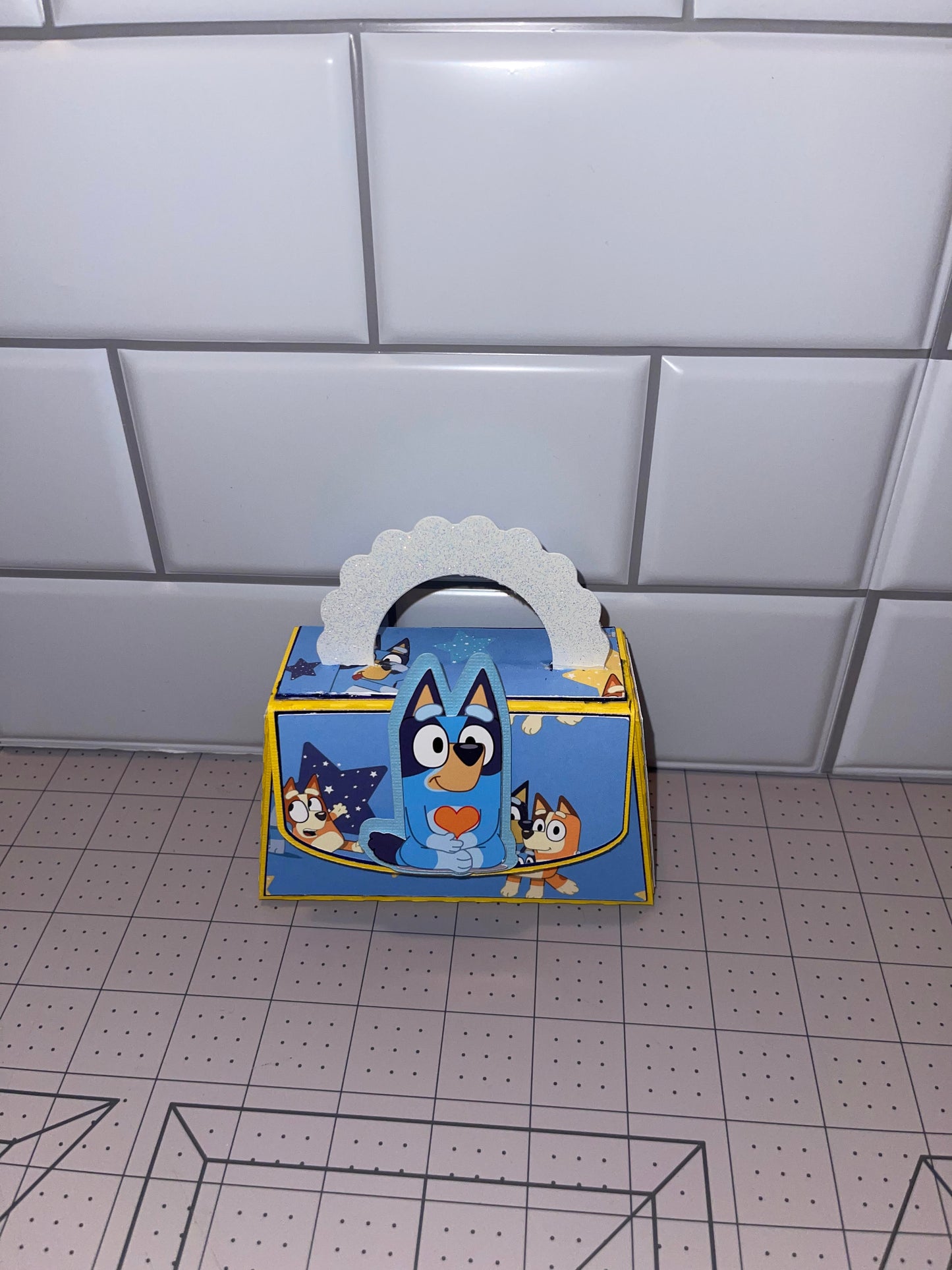 Custom 3D Bluey Purse Favor Box| Nita's 3D Paper Krafts™